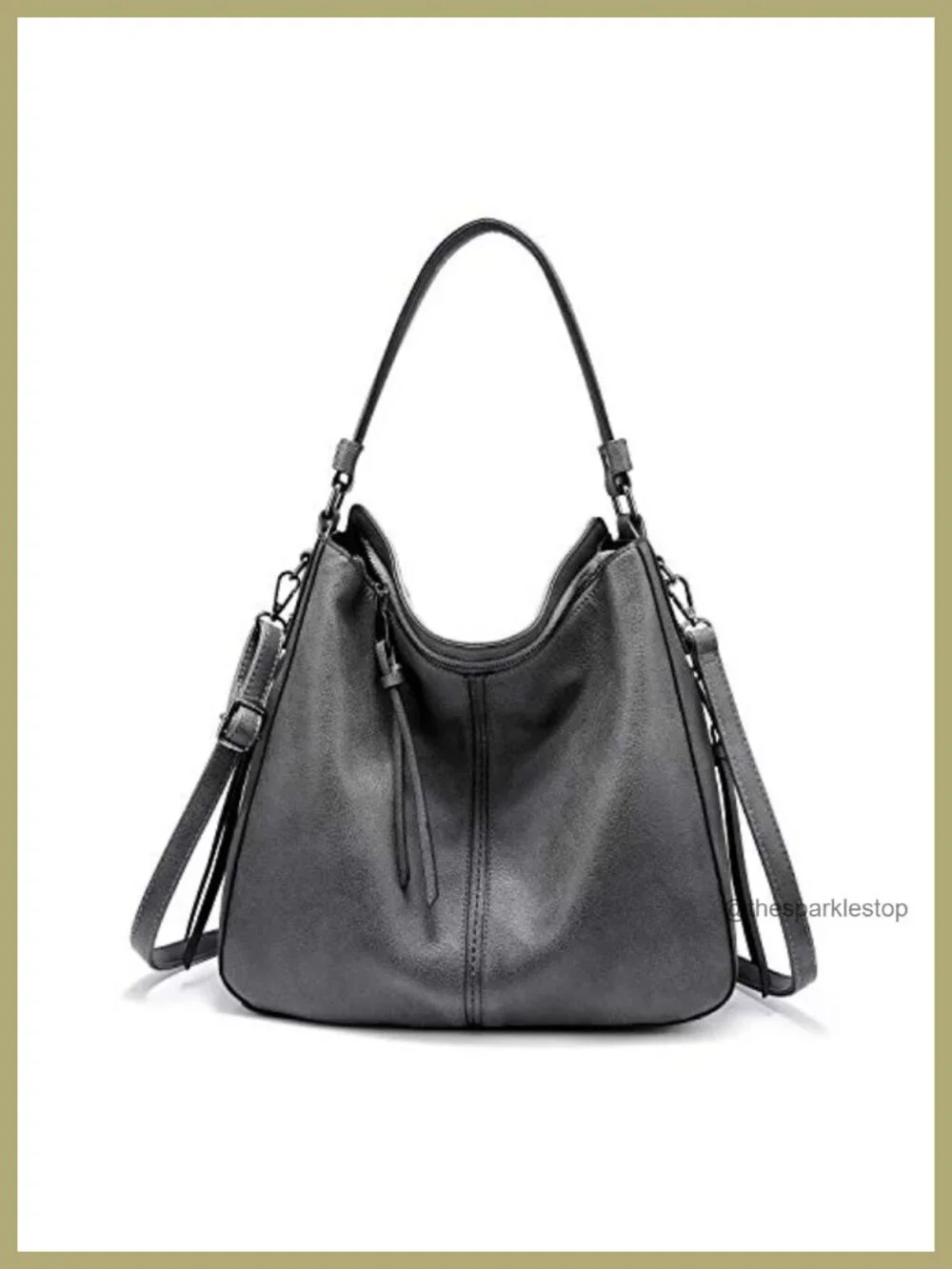 Hobo Crossbody Bag for Women, Soft Faux Leather, Large Capacity, Adjustable